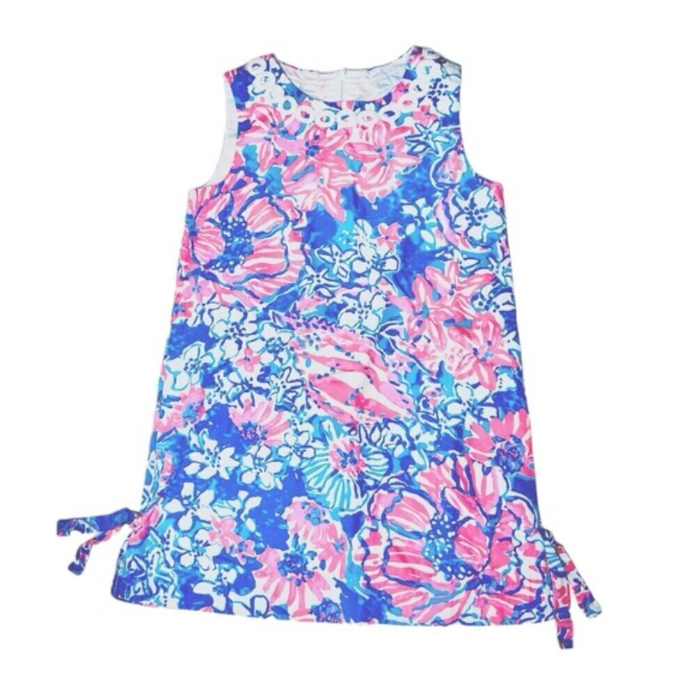 Lilly Pulitzer Little lilly classic shift bay blue pop pop glow size 10